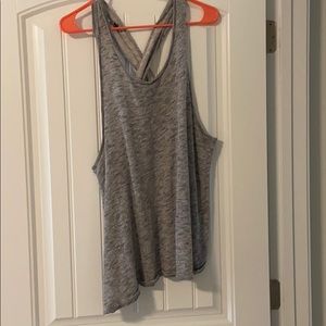 Open Back Gray Tank Top